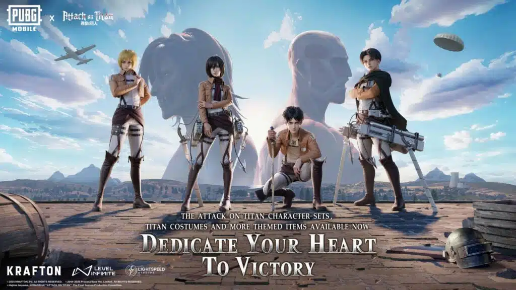 Колаборація PUBG Mobile x Attack on Titan: нові герої та нагороди